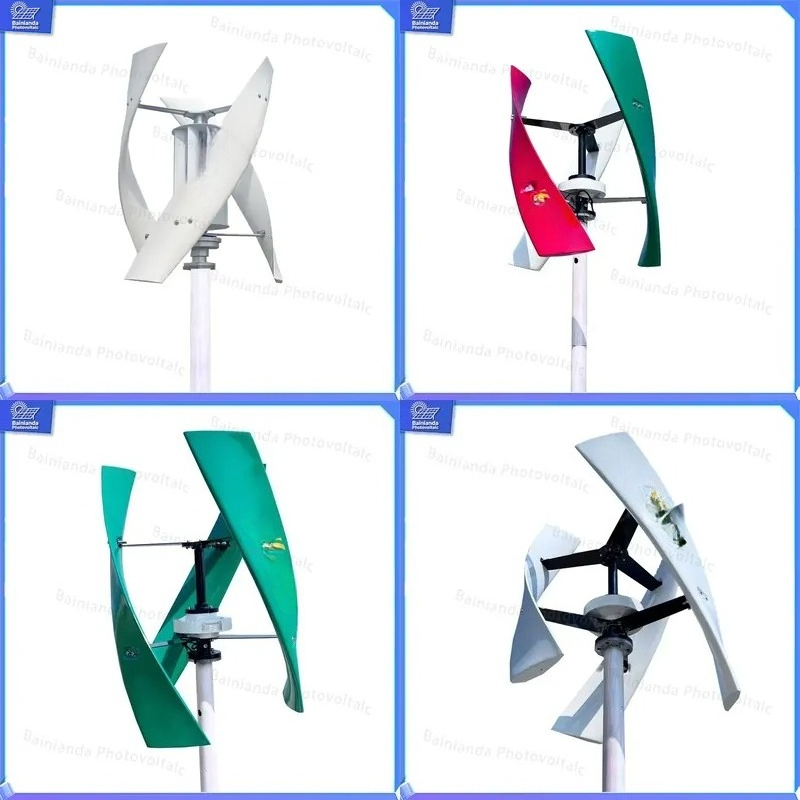 Wind Solar Hybrid Kit - 600W 1KW Vertical Axis Wind Turbine