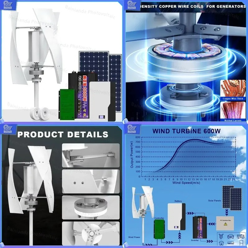 Vertical Wind Turbine Generato - Wind Solar Hybrid Kit ulasan dan harga
